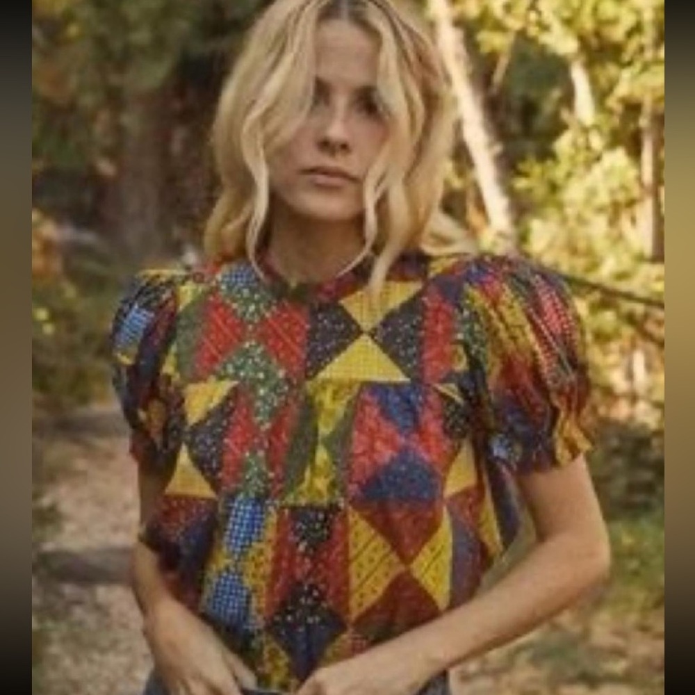 EUC Doen Alida patchwork top - Picture 2 of 3